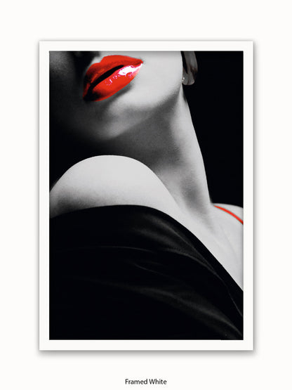 Lips In Red Vogue Style Poster