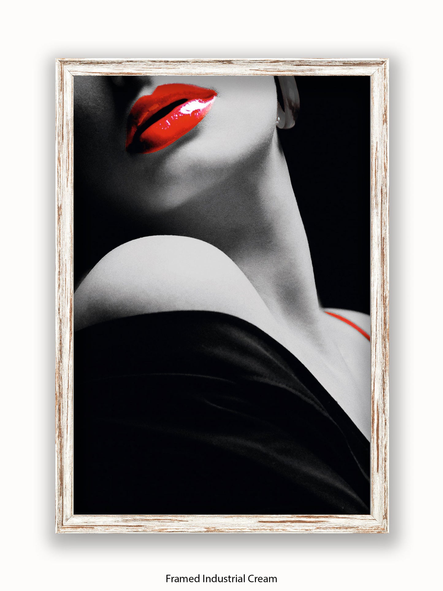 Lips In Red Vogue Style Poster