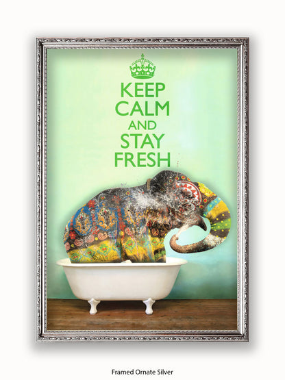 Elephant Keep Calm And Stay Fresh Poster