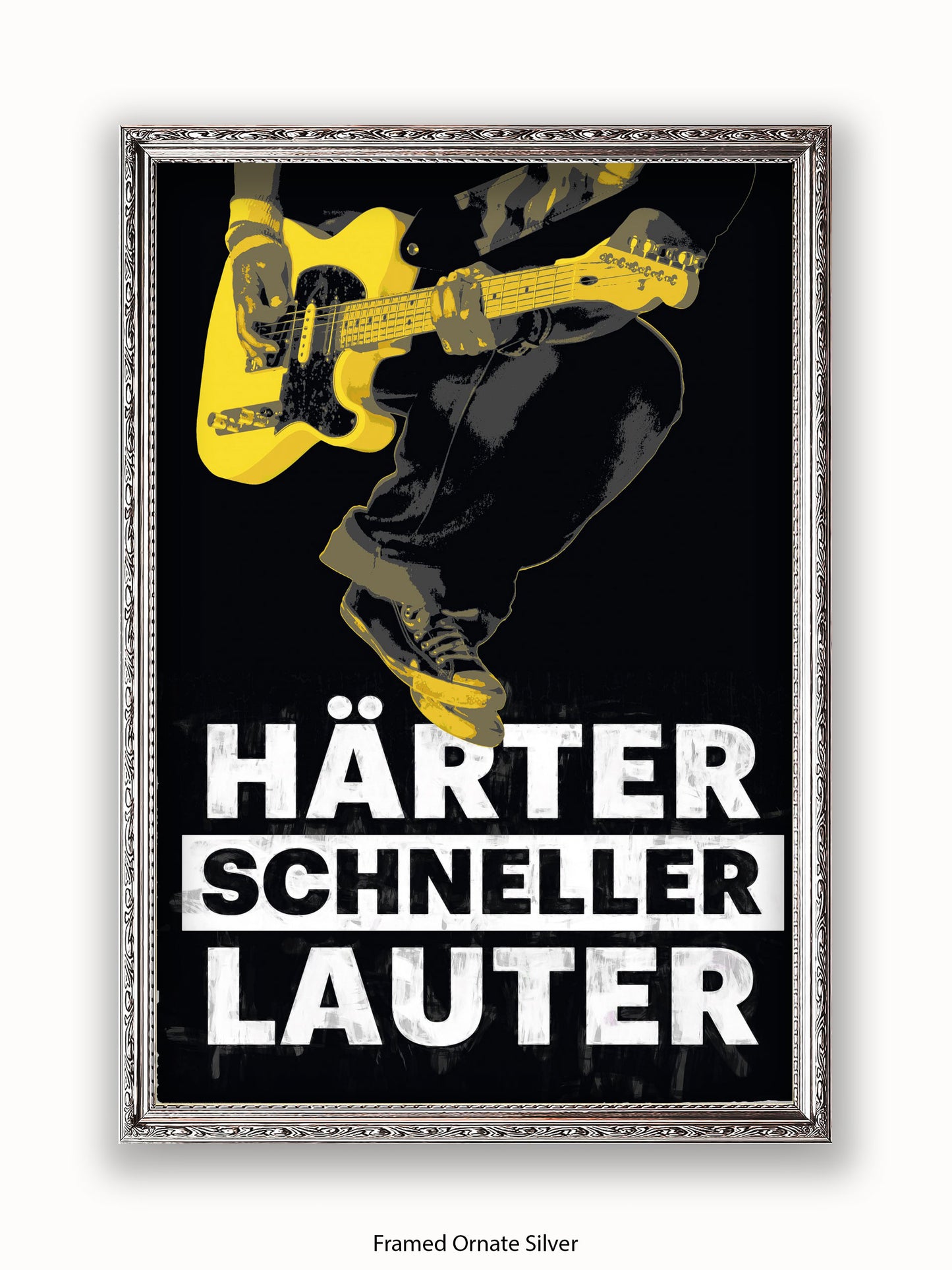 Guitar  German  Harter  Schneller  Lauter Poster