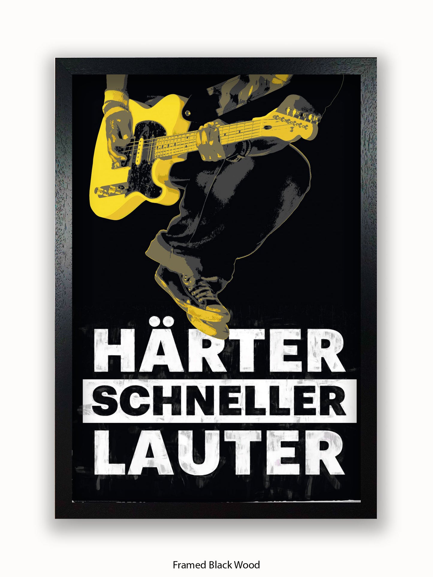 Guitar  German  Harter  Schneller  Lauter Poster