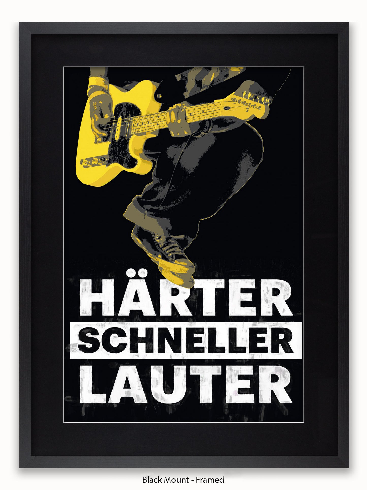 Guitar  German  Harter  Schneller  Lauter Poster