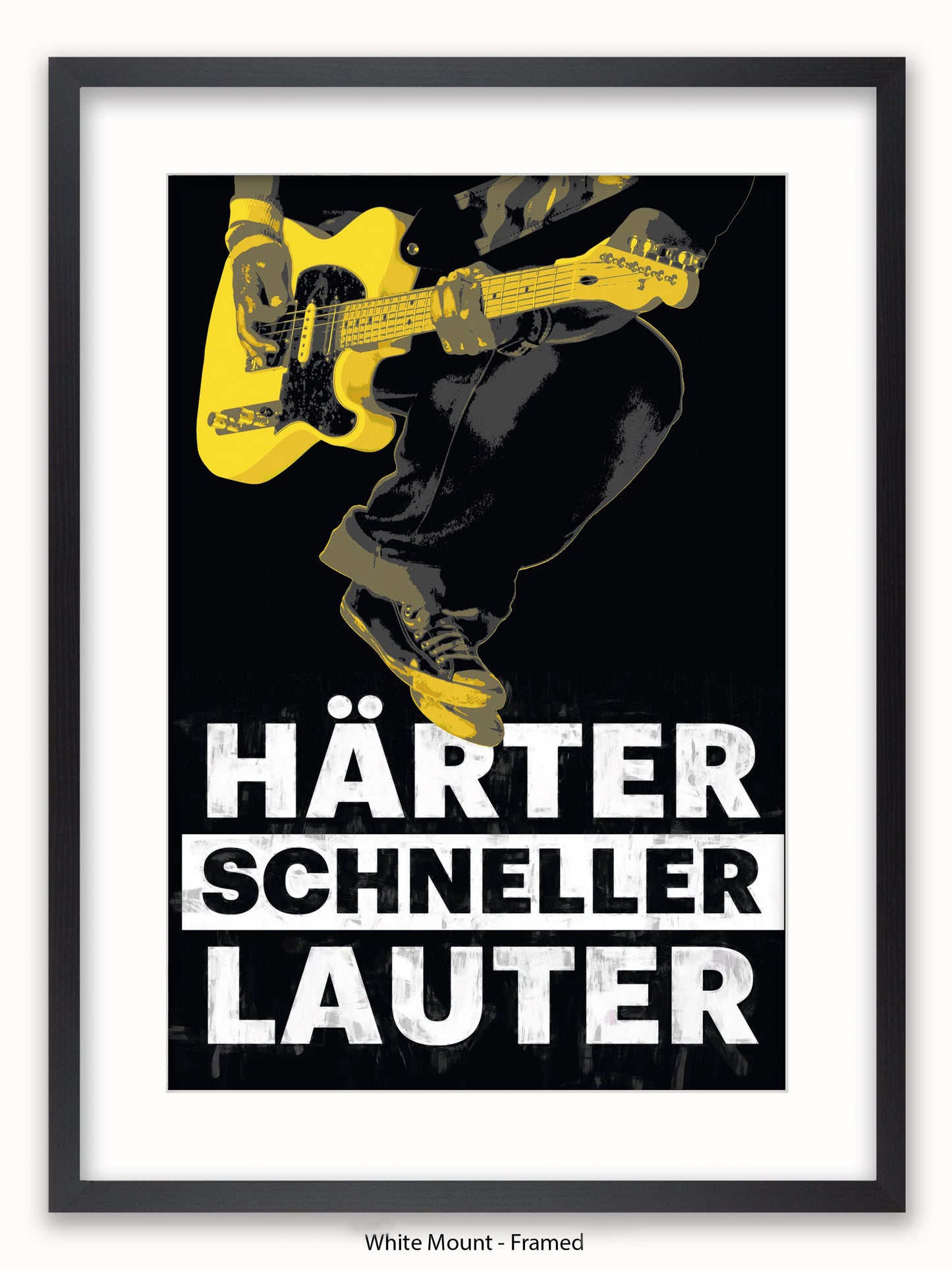 Guitar  German  Harter  Schneller  Lauter Poster