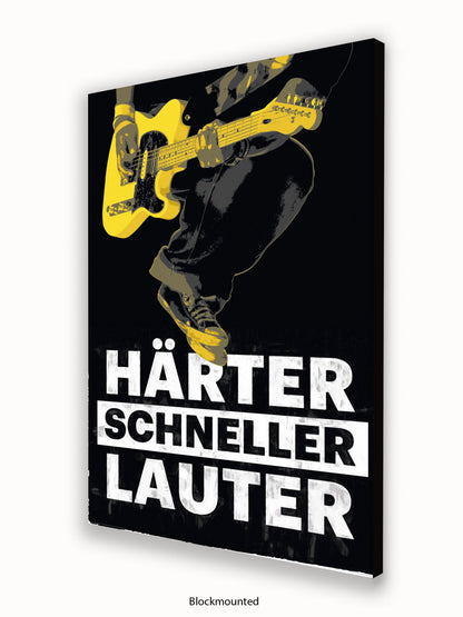 Guitar  German  Harter  Schneller  Lauter Poster