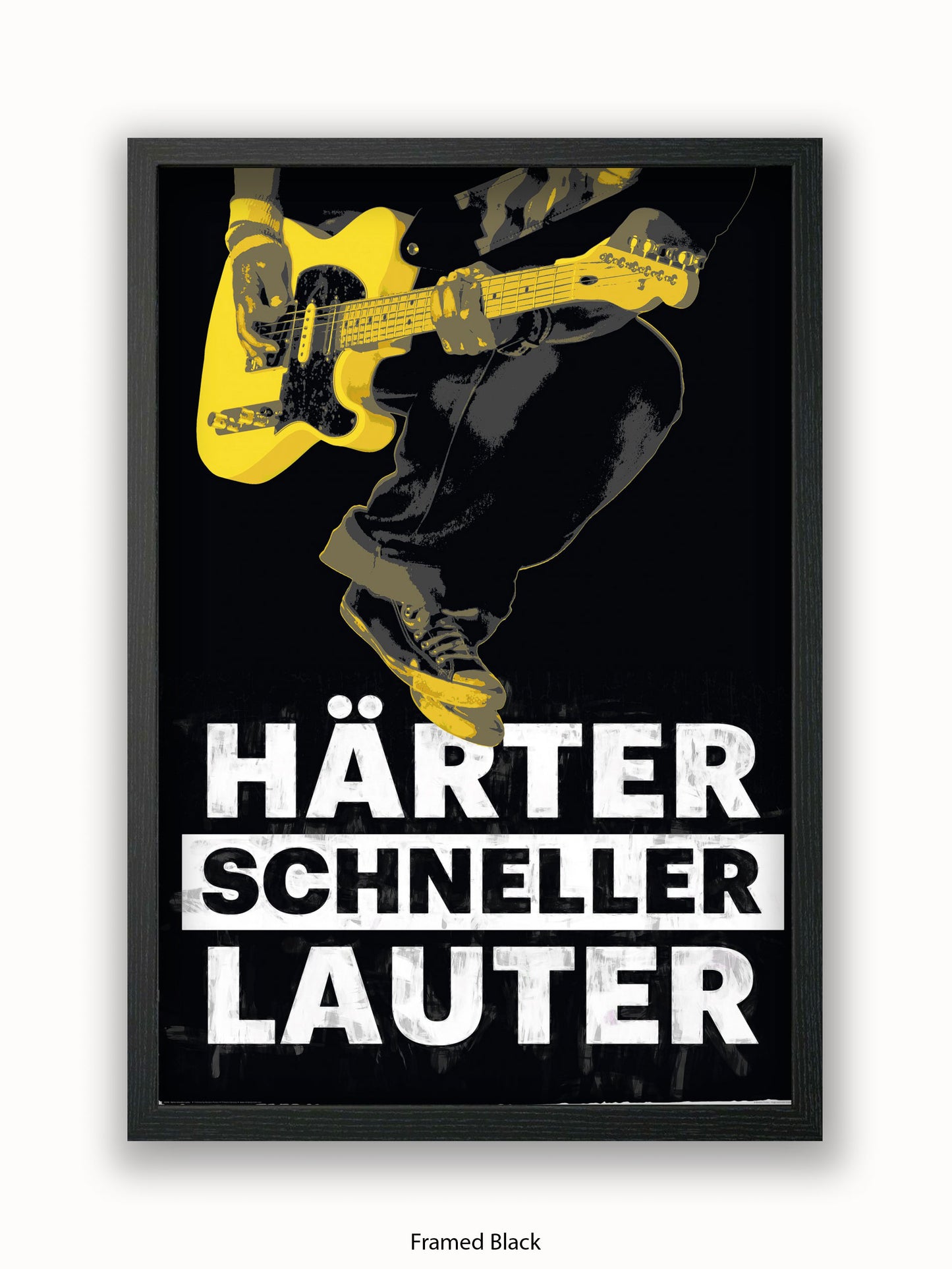 Guitar  German  Harter  Schneller  Lauter Poster