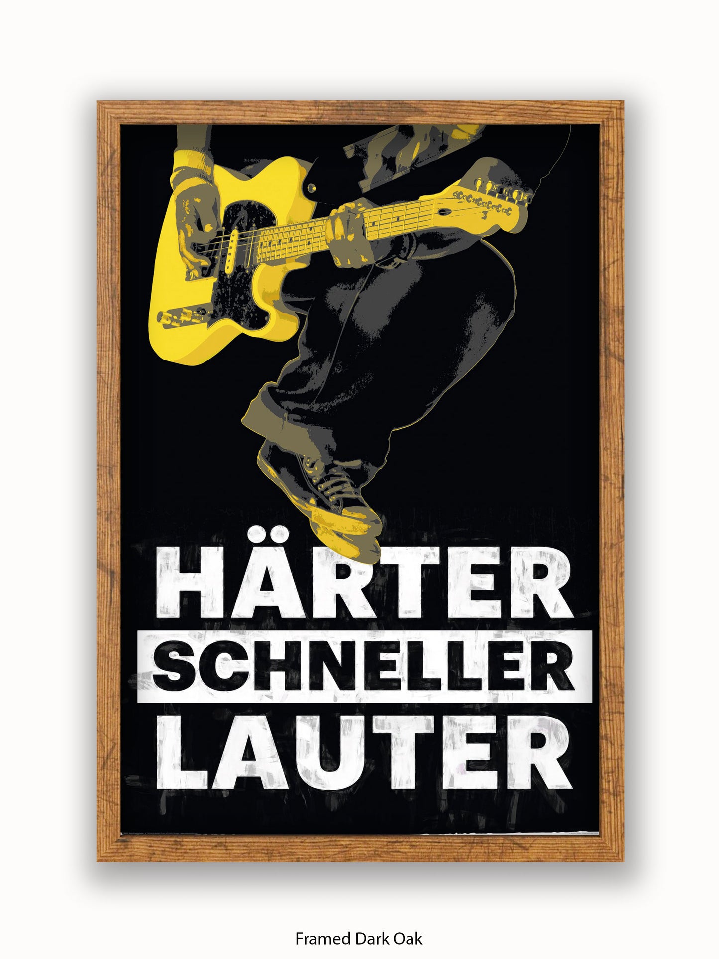 Guitar  German  Harter  Schneller  Lauter Poster