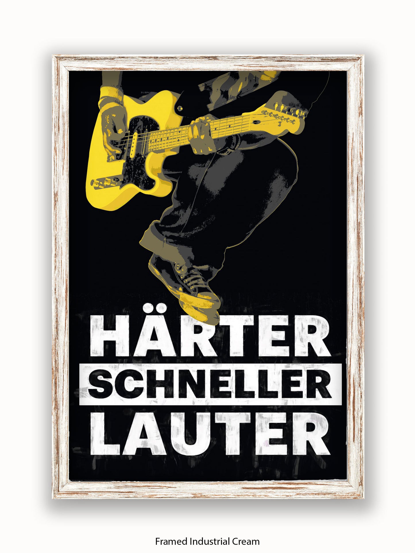 Guitar  German  Harter  Schneller  Lauter Poster