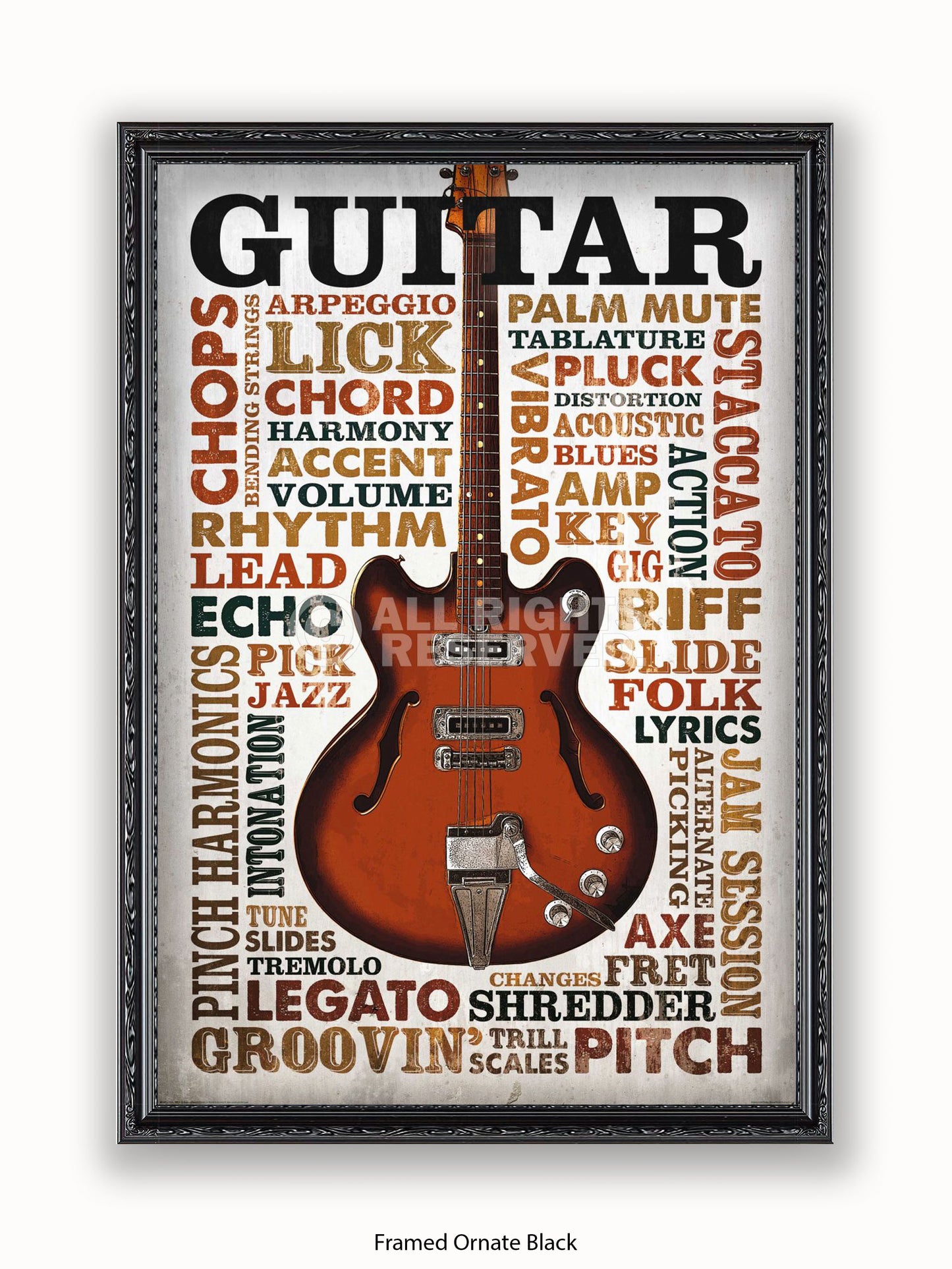 Guitar Monolgue Text Poster