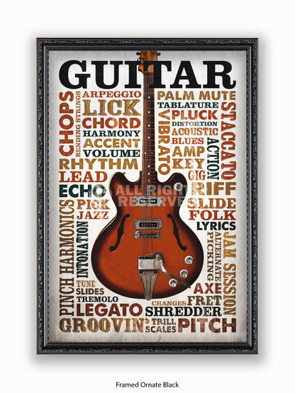 Guitar Monolgue Text Poster