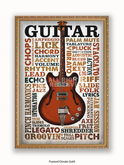 Guitar Monolgue Text Poster