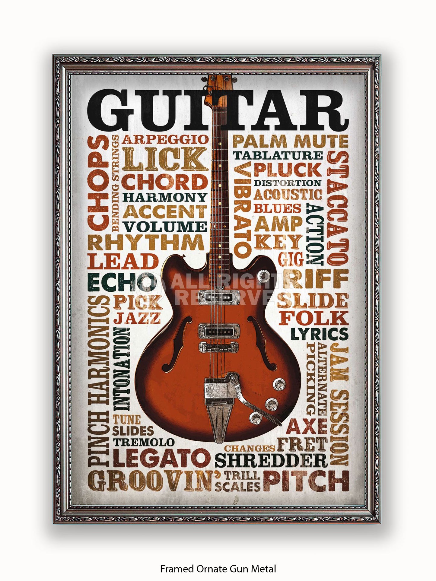 Guitar Monolgue Text Poster