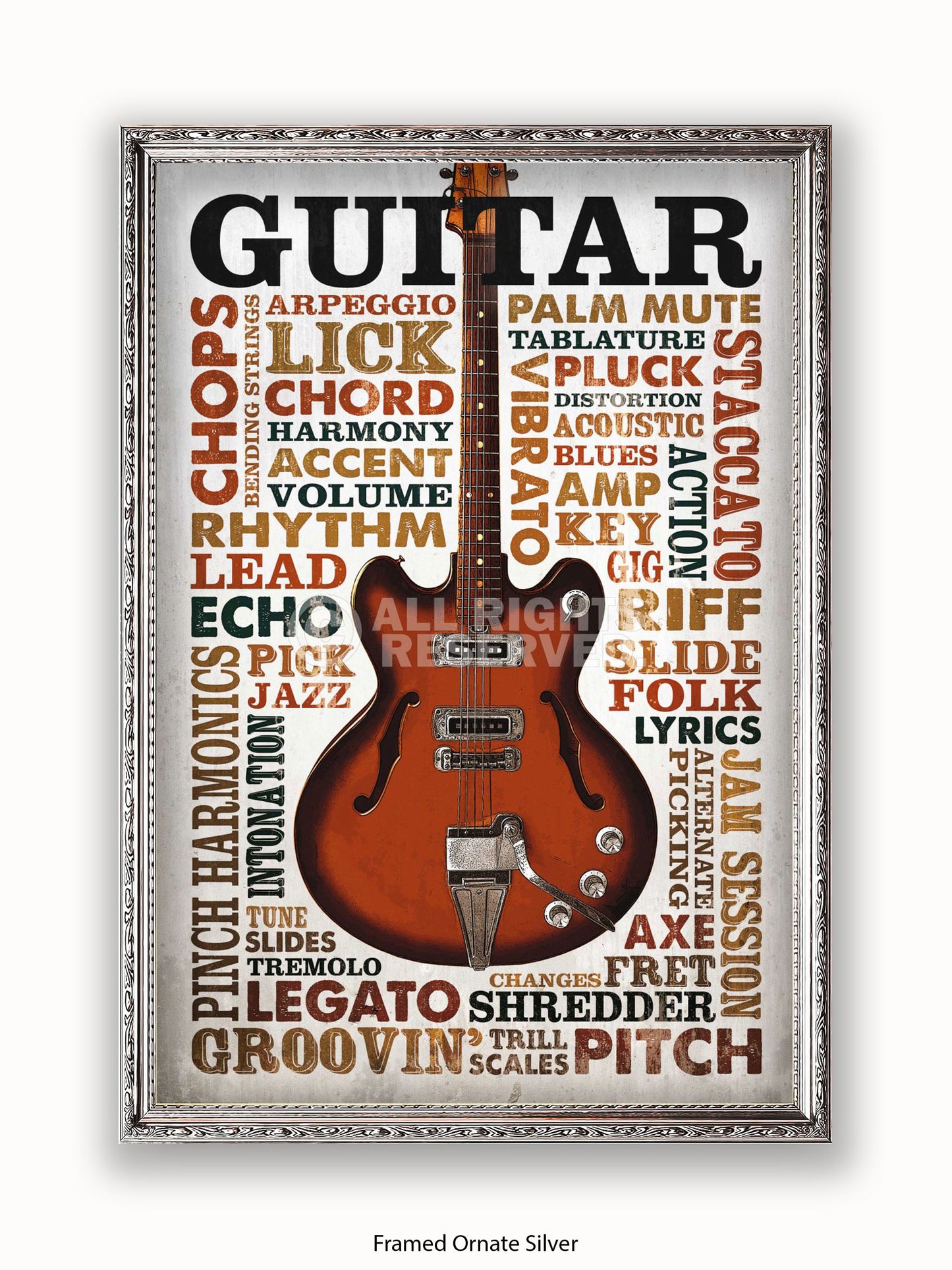 Guitar Monolgue Text Poster