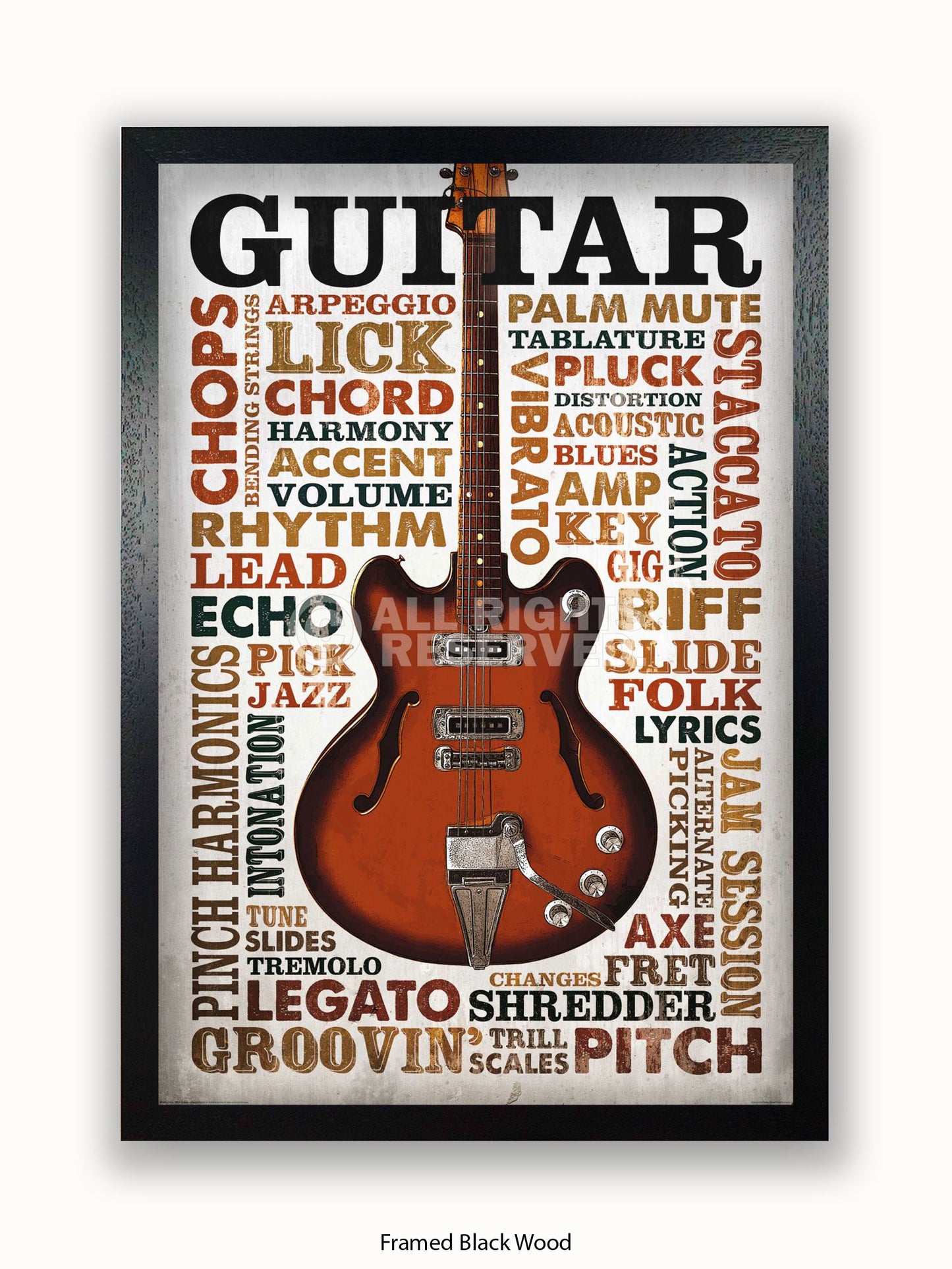 Guitar Monolgue Text Poster