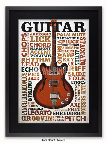 Guitar Monolgue Text Poster