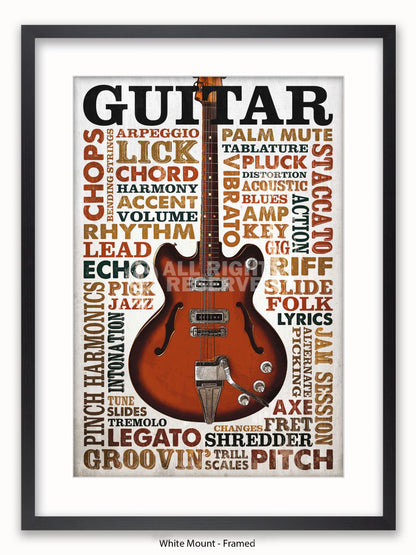 Guitar Monolgue Text Poster
