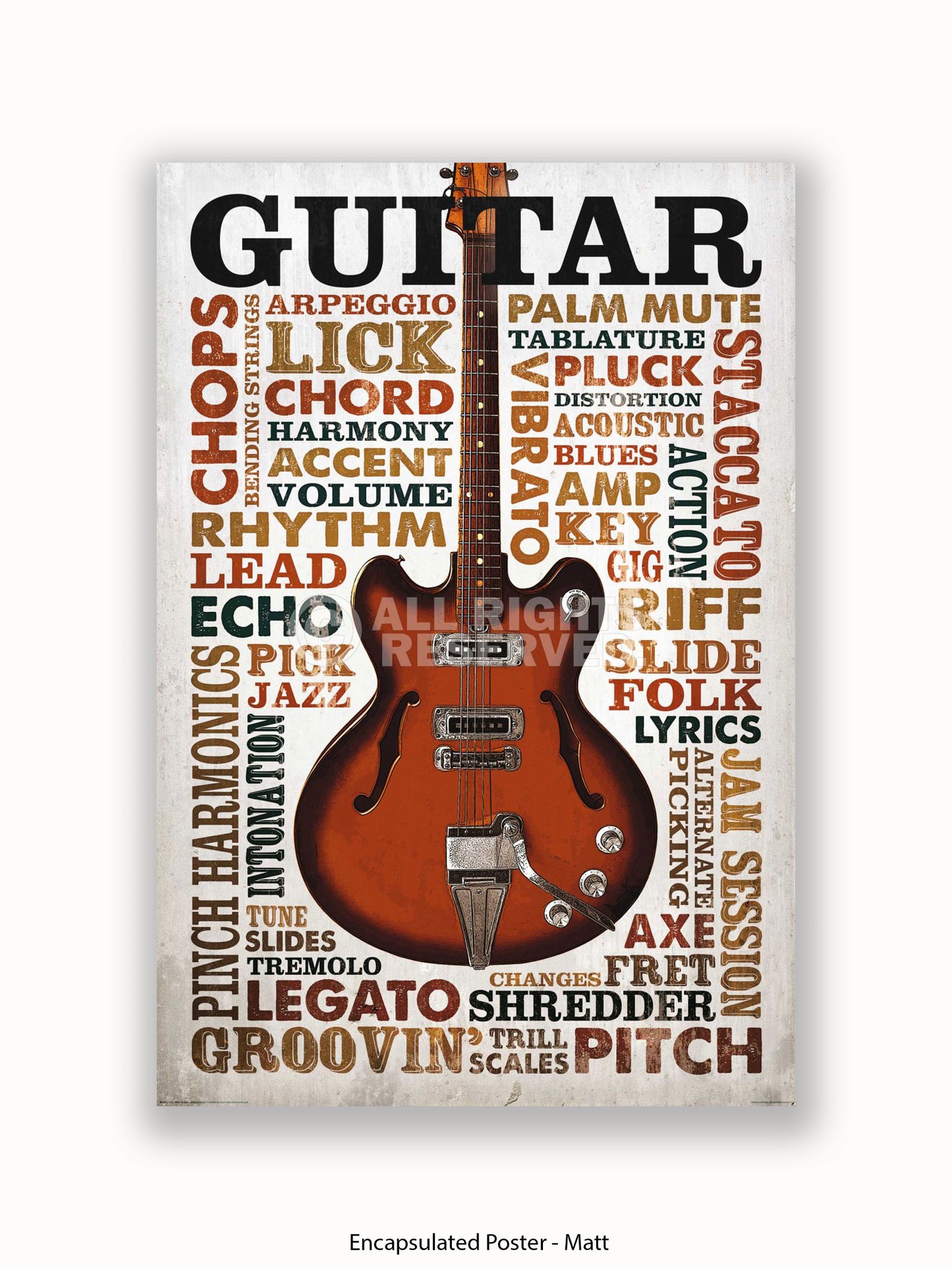 Guitar Monolgue Text Poster