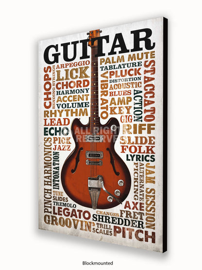 Guitar Monolgue Text Poster