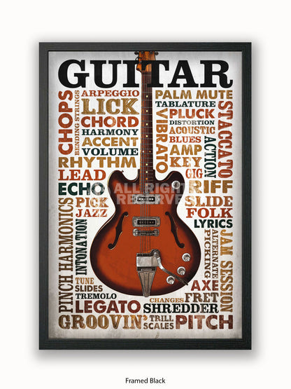 Guitar Monolgue Text Poster