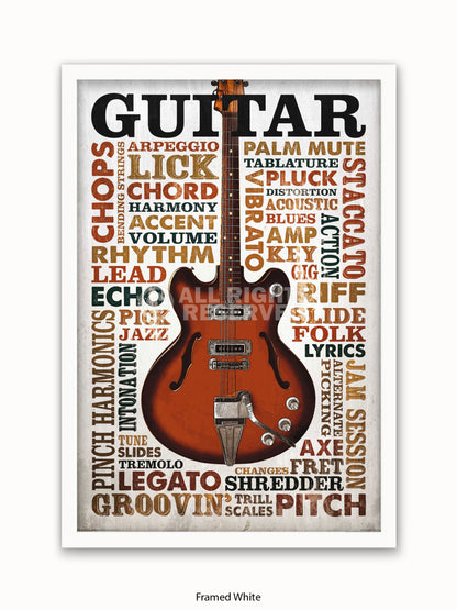 Guitar Monolgue Text Poster