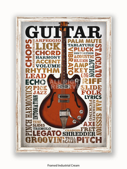 Guitar Monolgue Text Poster
