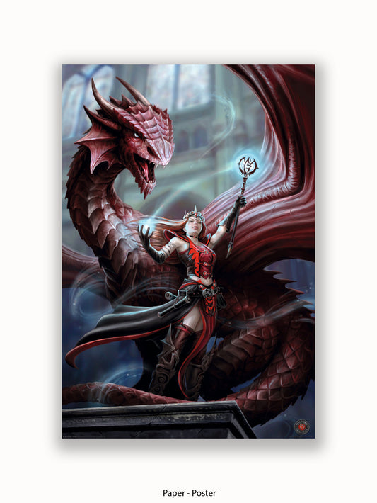 Anne  Stokes  Scarlet  Mage Poster