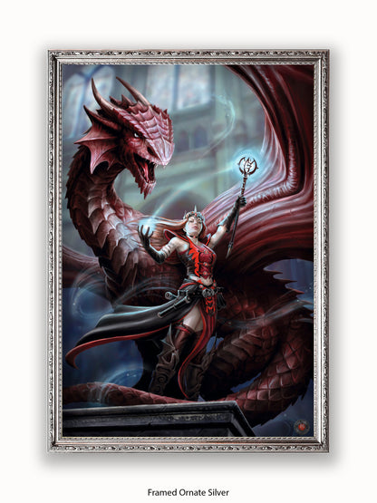 Anne  Stokes  Scarlet  Mage Poster