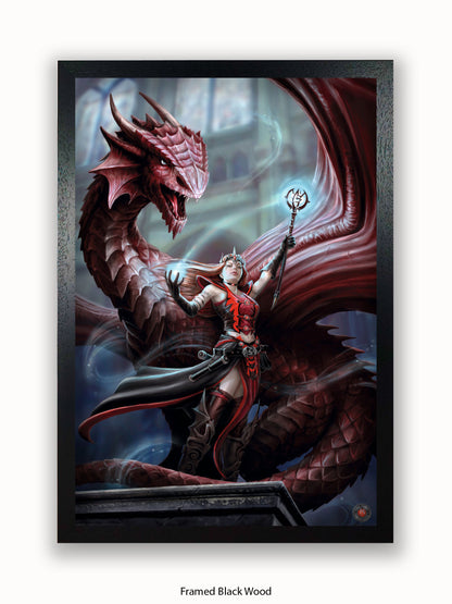 Anne  Stokes  Scarlet  Mage Poster