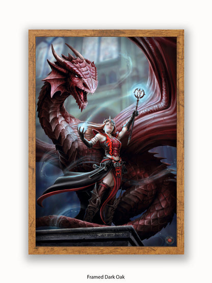 Anne  Stokes  Scarlet  Mage Poster