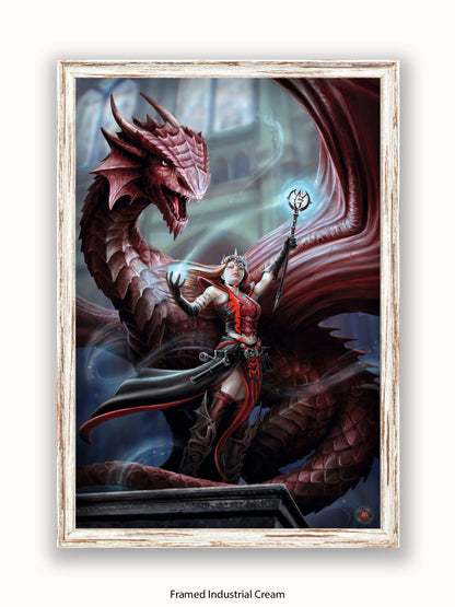 Anne  Stokes  Scarlet  Mage Poster
