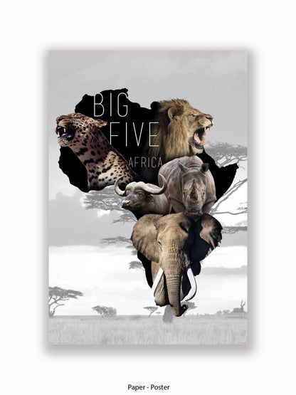 African Animals The Big Five Poster