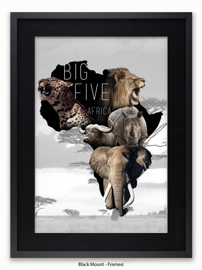 African Animals The Big Five Poster