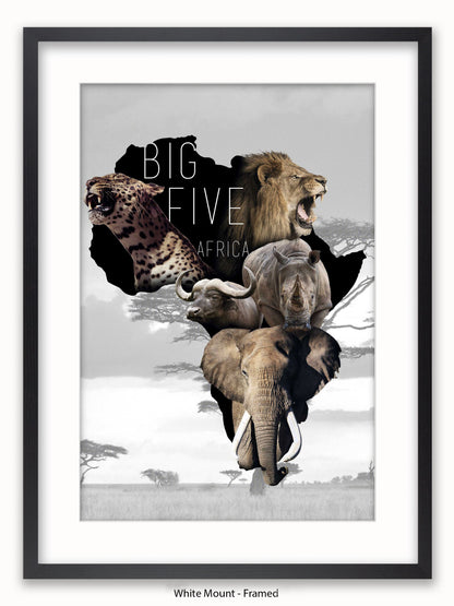 African Animals The Big Five Poster