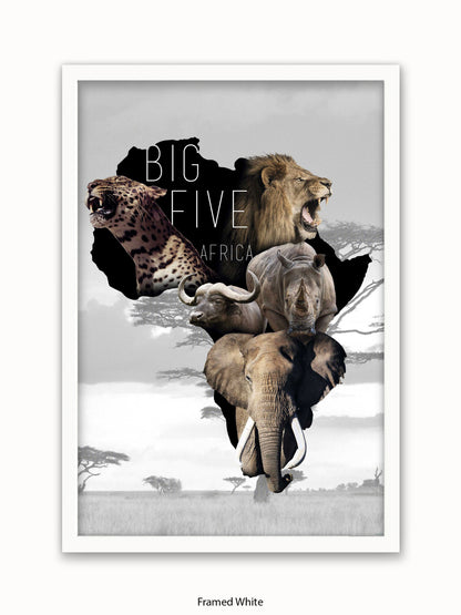 African Animals The Big Five Poster