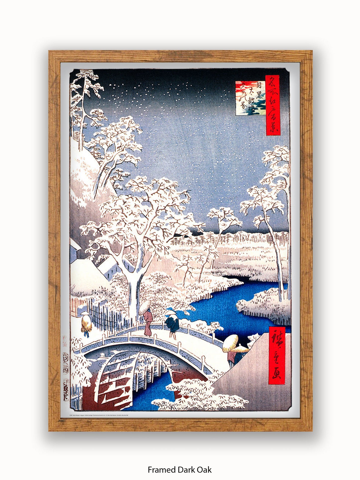 Hiroshige Drum Bridge Poster