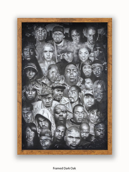 Hip Hop Collage Poster