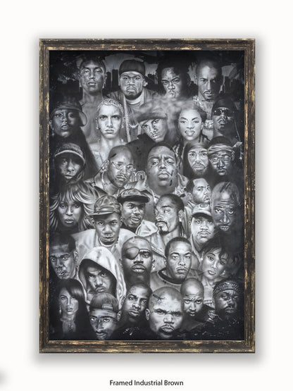 Hip Hop Collage Poster