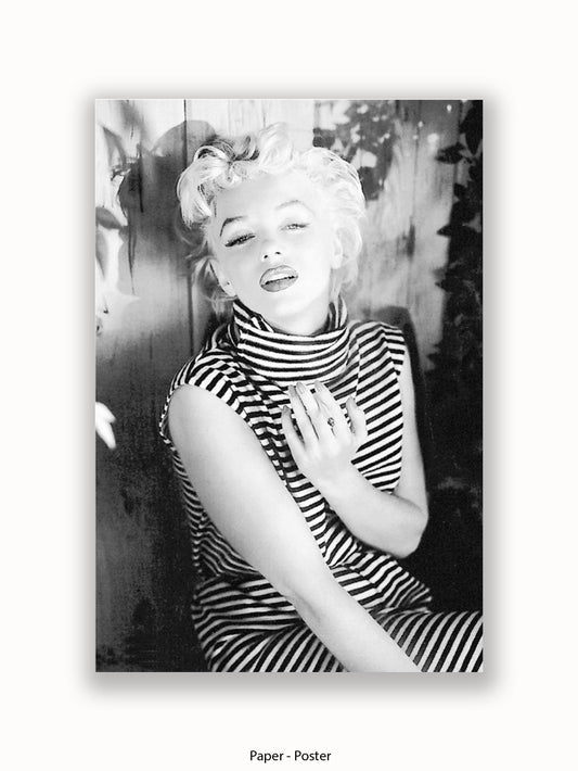 Marilyn Monroe Striped Top 1954 Poster