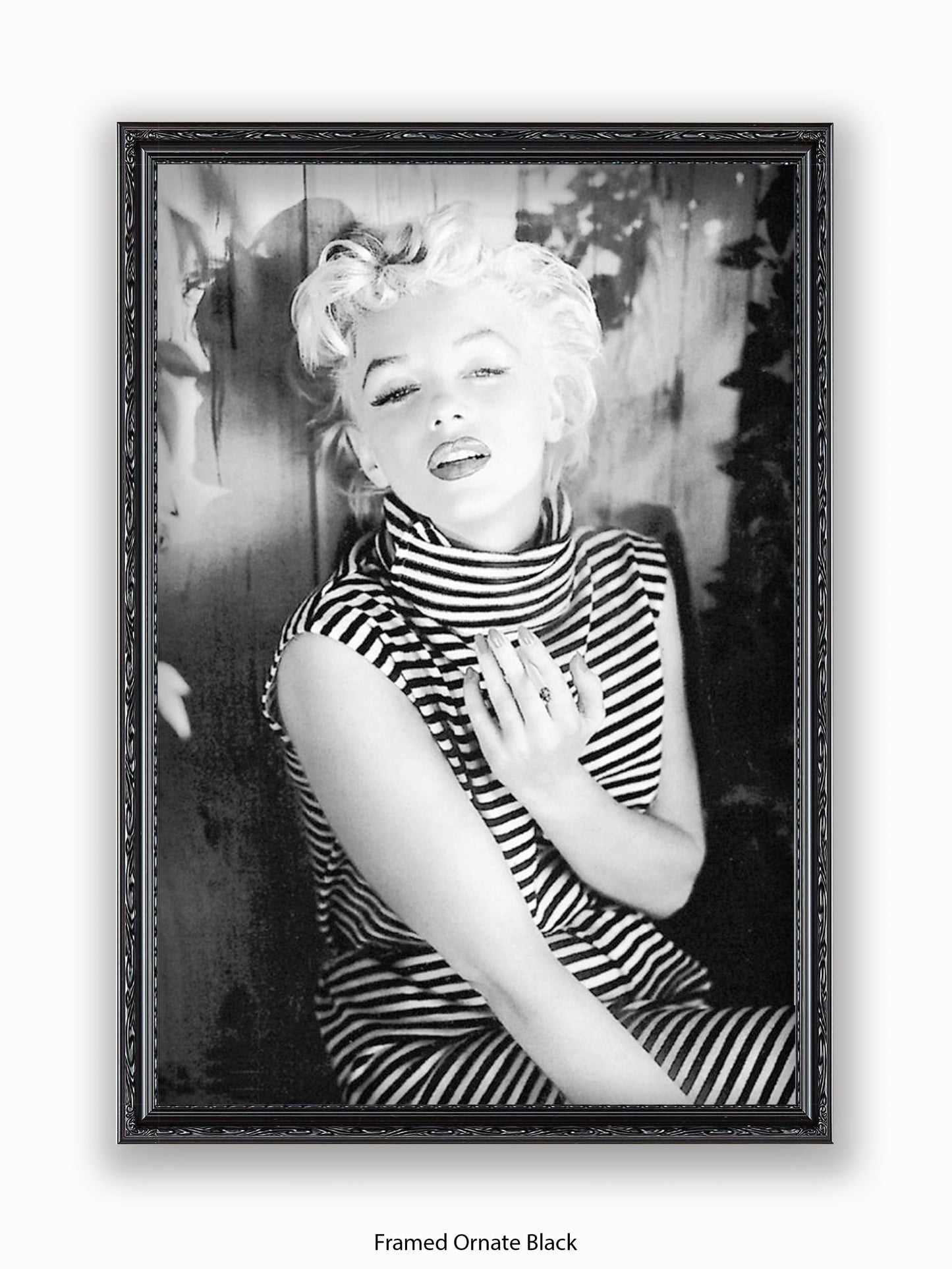 Marilyn Monroe Striped Top 1954 Poster