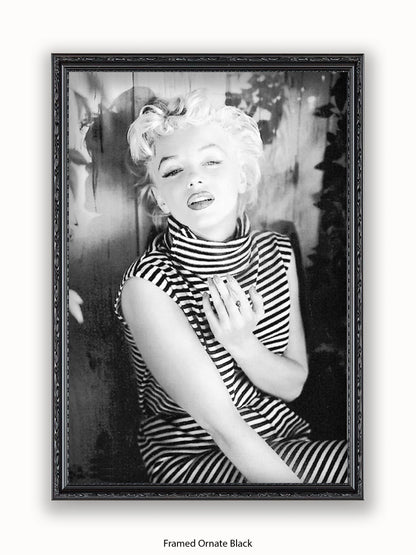 Marilyn Monroe Striped Top 1954 Poster