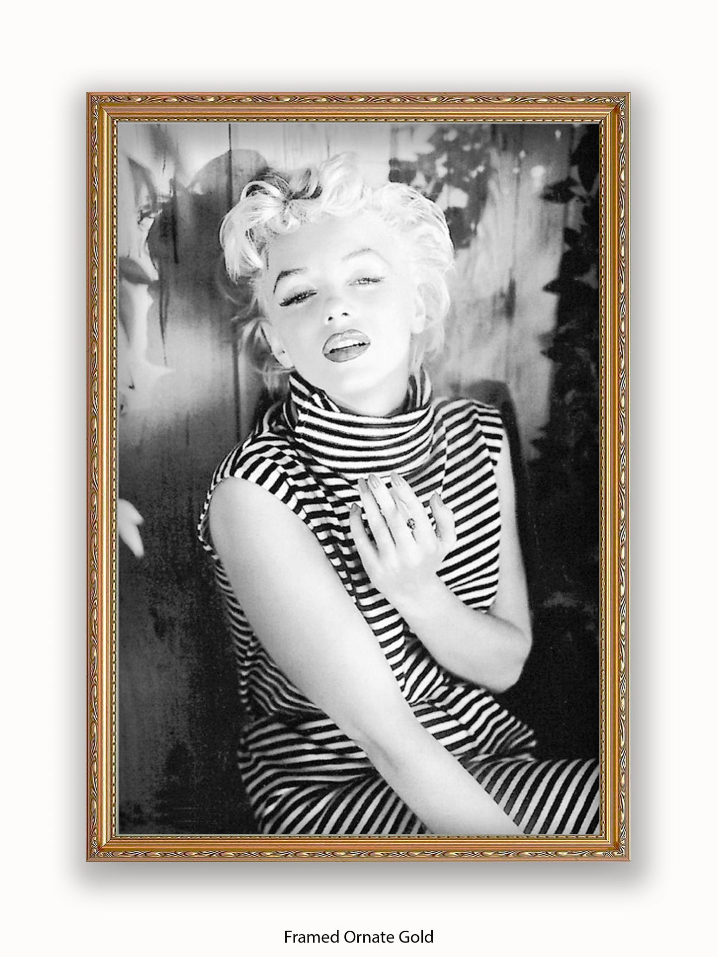 Marilyn Monroe Striped Top 1954 Poster