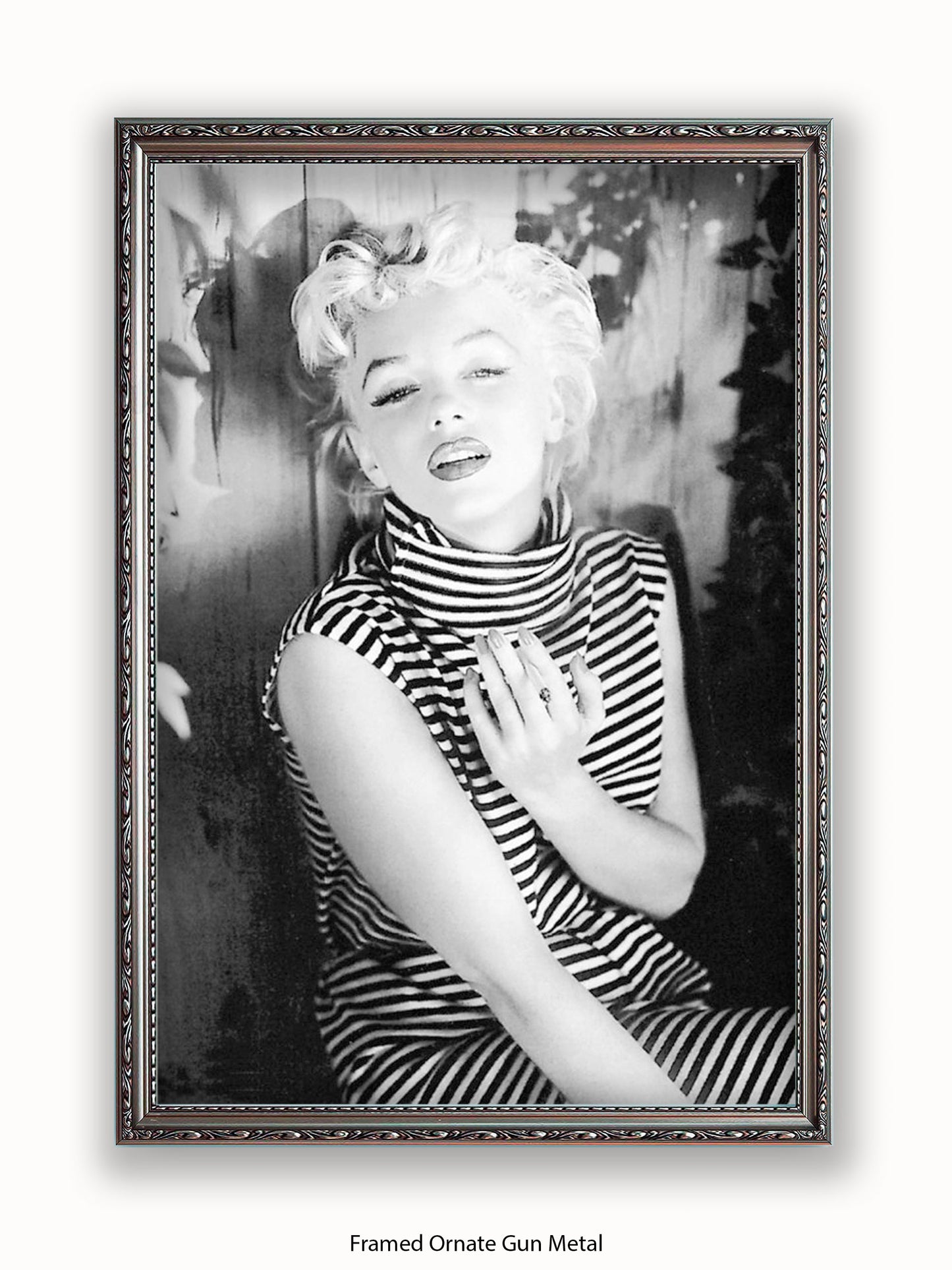 Marilyn Monroe Striped Top 1954 Poster