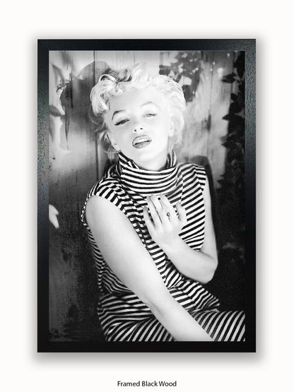 Marilyn Monroe Striped Top 1954 Poster