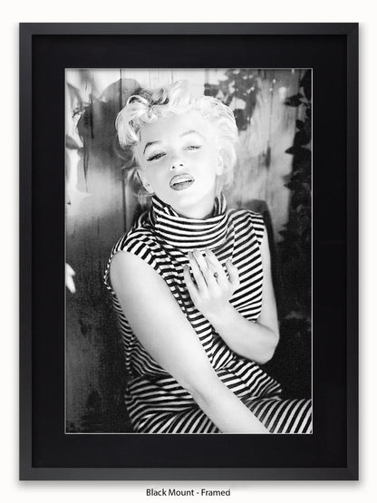 Marilyn Monroe Striped Top 1954 Poster