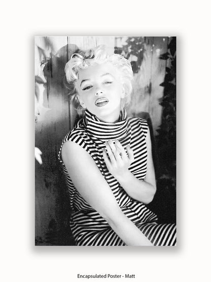 Marilyn Monroe Striped Top 1954 Poster