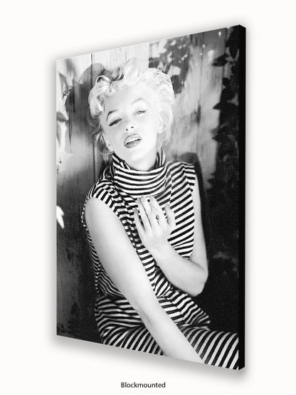 Marilyn Monroe Striped Top 1954 Poster