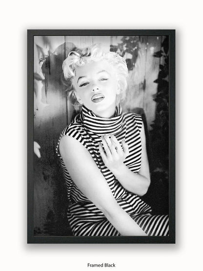 Marilyn Monroe Striped Top 1954 Poster