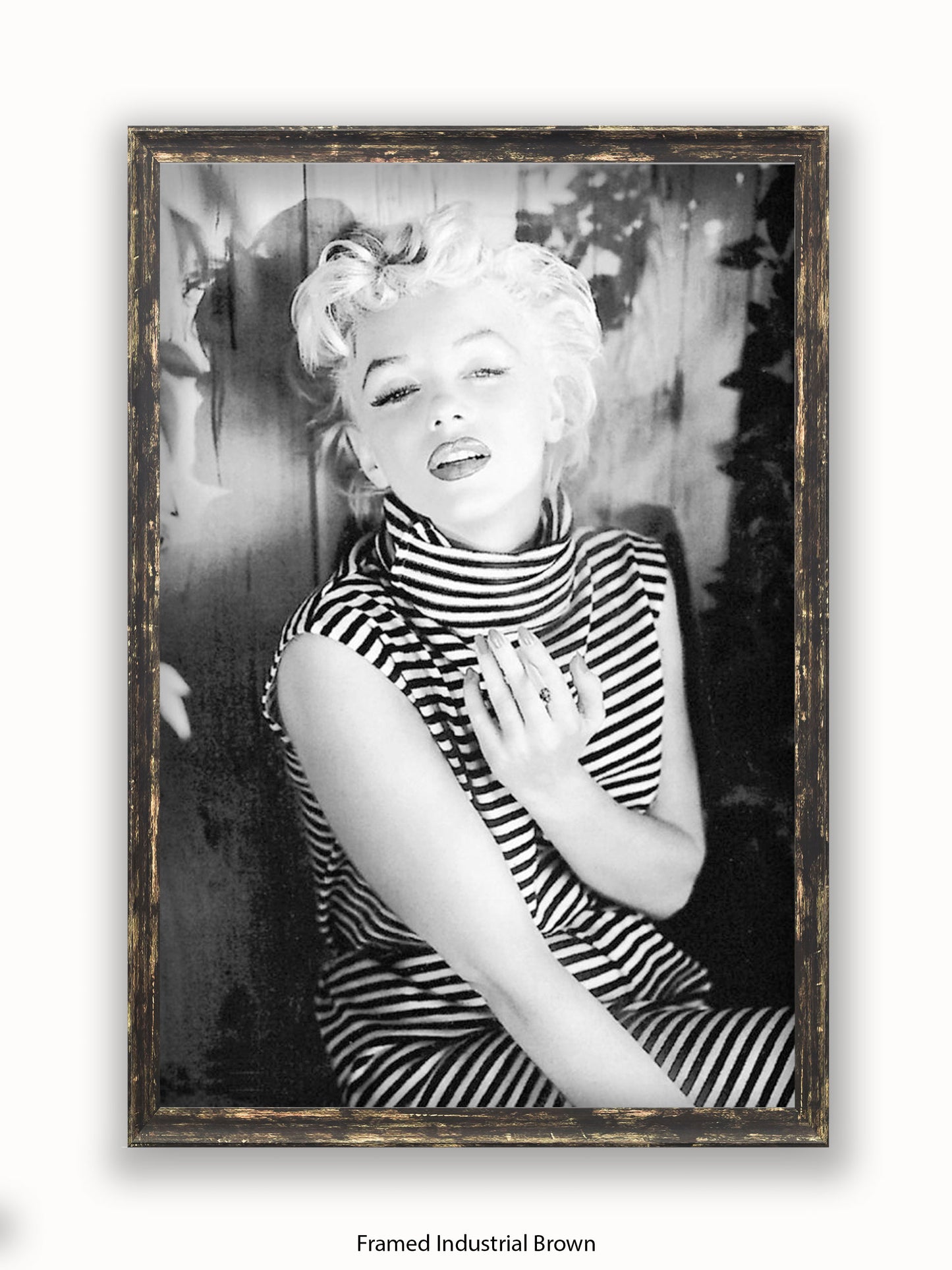 Marilyn Monroe Striped Top 1954 Poster