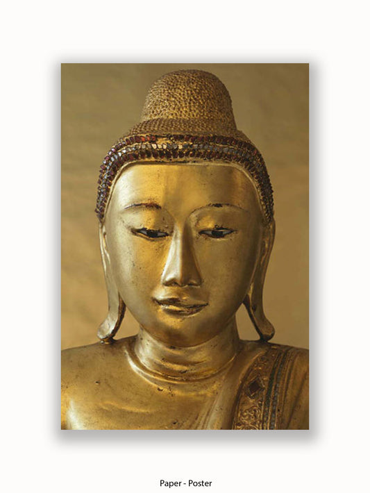 Buddha Golden Medative Harmony Peace Poster