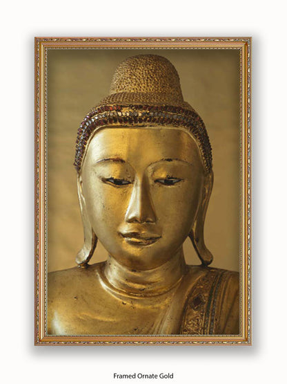 Buddha Golden Medative Harmony Peace Poster