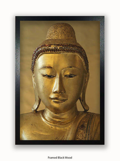 Buddha Golden Medative Harmony Peace Poster